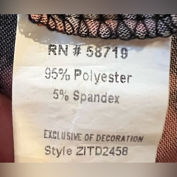 NY Collection Woman Dress Multicolor Beaded Jewele Neckline Tie Dye Print 3X - Picture 6 of 7